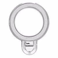 Telefono stovas CIRCLE GLITTER – lipnus – sidabrinis