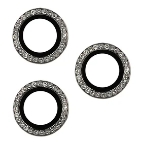 Apsauginis stiklas KIEKVIENAS DIAMOND kamerai (OBJEKTYVAS) Iphone 16 Pro/16 Pro Max pilkas (3 objektyvai)