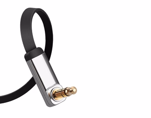 Ugreen plokščias AUX garso laidas 3.5 mm mini jack 2m sidabrinis (10599)