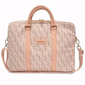 Guess GCube dryžuotas 16" nešiojamojo kompiuterio krepšys - rožinis