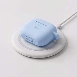 Etteri silikoninis dėklas, skirtas AirPods 3 šviesiai mėlynas
