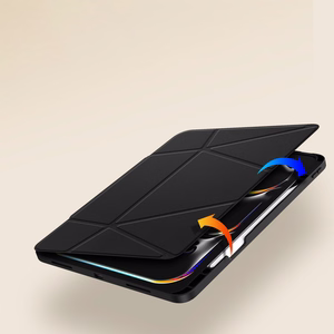 "Dux Ducis Vers iPad Pro 13" (2024/2025) dėklas su stovu ir "Apple Pencil" laikikliu - juodas