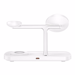Tech-Protect QI15W-A45 3в1 Беспроводное зарядное устройство с MagSafe для устройств Apple - белый