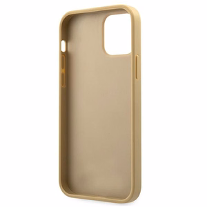 Guess GUHCP12SPUVQTMLBE iPhone 12 mini 5.4" auksinis/auksinis kietas dėklas V-Quilted kolekcija