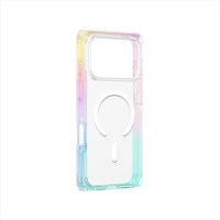 AmazingThing Omni dėklas telefonui iPhone 17 Pro, suderinamas su MagSafe – skaidrus vaivorykštinis