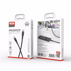 XO kabelis NB-Q199 PD USB-C - USB-C 1,5 m 100 W juodas