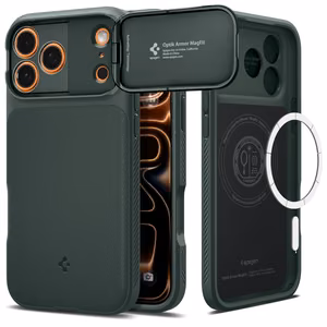 Spigen Optik Armor Magnetinis dėklas telefonui iPhone 17 Pro - žalias