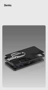 Benks Montage Magnetic Armor Pro Kevlar Dėklas Metal Frame 600D+1500D (L048) for Samsung Galaxy S26 juodas