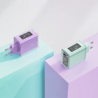 Acefast GaN 65W įkroviklis su 3 jungtimis (1xUSB, 2xUSB C) - rožinis (A45)