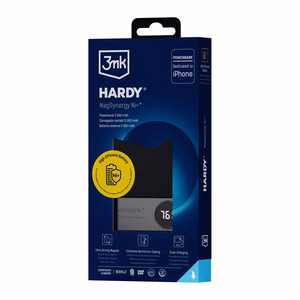 3mk HARDY MagSynergy Ni+ 5,000mAh 22.5W Išorinė baterija su USB 1C1L - juoda