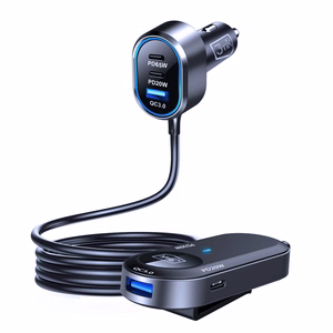Accessories - 3mk Double Car Charger 135W PD QC PPS USB 2A4C Black/Gray