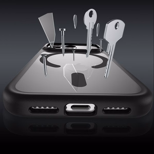 Benks Magnetic Mist dėklas metaliniu rėmeliu (A070) iPhone 17 Pro Max mėlynas (Camera Control mygtukas)