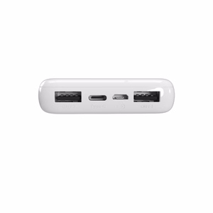 Išorinė baterija Puro Balta 10000mAh 12W 2xUSB-A + USB-C - balta