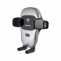 "Dudao" automatinis automobilinis laikiklis su integruotu Qi 15 W belaidžiu įkrovikliu pilkos spalvos (F20xs)