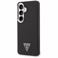 Guess dėklas Fixed Glitter Triangle MagSafe for Samsung Galaxy S26 juodas