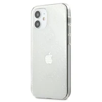 Guess GUHCP12S3D4GTR iPhone 12 mini 5.4" skaidrus kietas dėklas 4G 3D rašto kolekcija