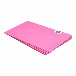 Plėvelė galiniam dangteliui 180 x 120 mm 10 vnt. - rožinė su brokatu