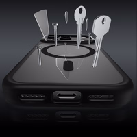 Benks magnetinis Mist dėklas su metalo rėmu 0068 iPhone 17 Air baltas (kamera valdymo mygtukas)