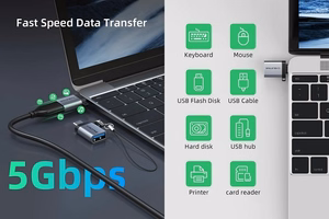OTG adapteris USB 3.0 Type-C (M) - USB Type-A (F)