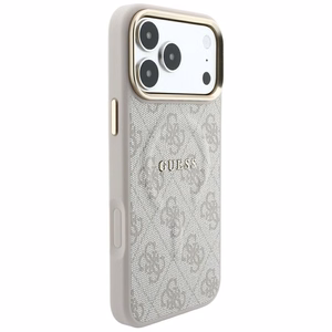 Guess Embossed 4G Classic MagSafe чехол для iPhone 17 Pro / 18 Pro — цвет: розовый