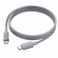Kabelis USB-C į USB-C Hoco 3A 60W 1 m X107 pilkas