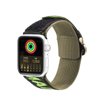 Dux Ducis dirželis (lauko versija) Apple Watch Ultra dirželis, SE, 9, 8, 7, 6, 5, 4, 3, 2, 1 (49, 45, 44, 42 mm) nailoninė apyrankė juoda/žalia