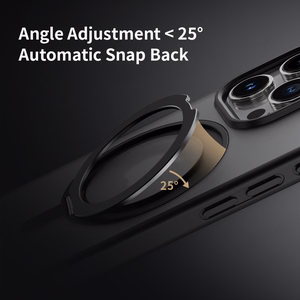 Rock Rotating Stand Soft Touch Series Magnetinis Iphone 16 Pro auksinis