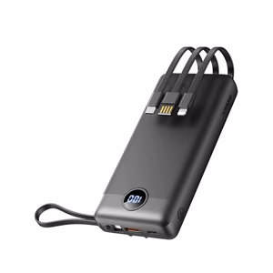 Powerbank Veger C20 (W2047 / W2059) 20000 mAh with built-in Micro-USB / Type C / Lightning cables black
