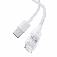 Baseus Gem USB ir IP 2,4A greitojo įkrovimo kabelis 2 m Balta