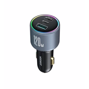 Automobilinis įkroviklis Joyroom JR-CCN07, pilkas, 100W (2xPD / 1xQC3.0) + Type-C / Type-C 100 cm laidas