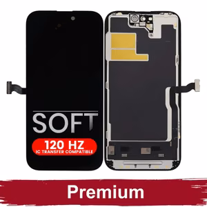 LCD ekranas suderinamas su iPhone 14 Pro juodas (SOFT OLED / Stable 120Hz / Premium)