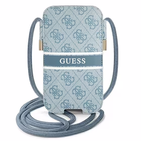 Guess rankinė GUPHL4GDBL 6,7" mėlynas kietas dėklas 4G Stripe