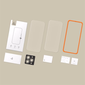Tech-Protect Easy Set+ 3-jų rinkinys grūdintas stiklas iPhone 16 Pro / 17 Pro - skaidrus