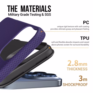 Dėklas Perfectionists Triangle Mag Case Apple iPhone 16 Pro violetinis