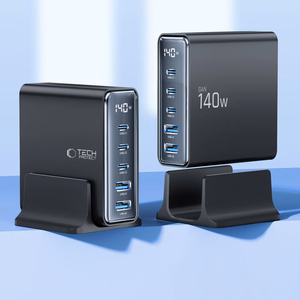 "Tech-Protect" DC140W-GAN 5 PRIETAIS PD140W/QC3.0 įkrovimo stotelė - juoda