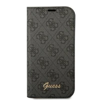 Guess GUBKP14SHG4SHK iPhone 14 6.1 "juoda / juoda knyga 4G Vintage Gold Logo