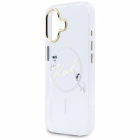 Karl Lagerfeld IML Choupettes Karl Script Logo MagSafe iPhone 17 Dėklas - Clear