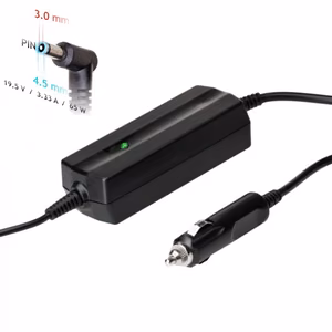 Automobilinis įkroviklis nešiojamam kompiuteriui Akyga AK-ND-40 (19.5V / 3.33A 65W 4.5 x 3.0mm + pin) HP 1.2m