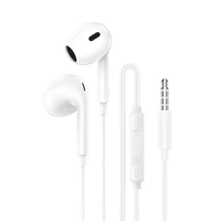 Borofone Earphones BM100 Max Fuente with microphone white
