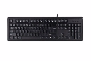 A4Tech KR-92 klaviatūra Universalus USB QWERTY Anglų Juoda