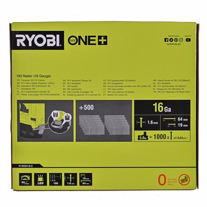 Ryobi 18V ONE+ R16GN18G – akumuliatorinė vinių kalimo mašina