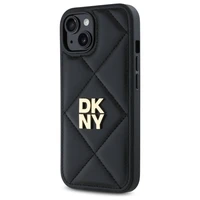 DKNY Quilted Stack Logo dėklas telefonui iPhone 15 - juodas