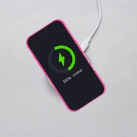 FULL MATTE MAG COVER dėklas telefonui suderinamas su MagSafe iPhone 16 Plus rožinė