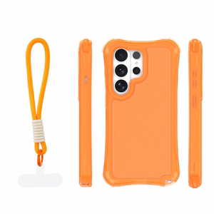 Safepop dėklas su dirželiu skirtas Samsung Galaxy S26 Ultra oranžinis