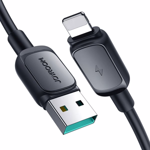 Joyroom Multi-Color Series A14 Lightning / USB-A 2.4A 1.2 m kabelis - juodas
