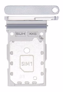 SIM kortelės laikiklis Samsung S908 S22 Ultra Dual Phantom White originalus (service pack)