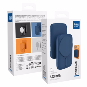 Powerbank suderinamas su MagSafe Blue Star Slim DG-P8 15W 5000 mAh tamsiai mėlynas