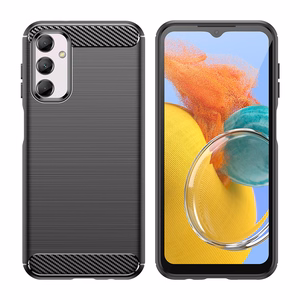 Lankstus anglies rašto dėklas Samsung Galaxy M14 telefonui Carbon Case - juodas