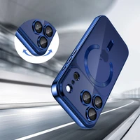 Tech-Protect MagFlex MagSafe dėklas iPhone 17 Pro Max skaidrus tamsiai mėlynas