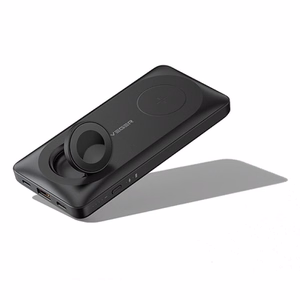 VEGER Išorinė baterija 10000 mAh su belaidžiais įkrovikliais, suderinama su MagSafe PD QC3.0 3A 22,5W MagMulti (W1156) juoda